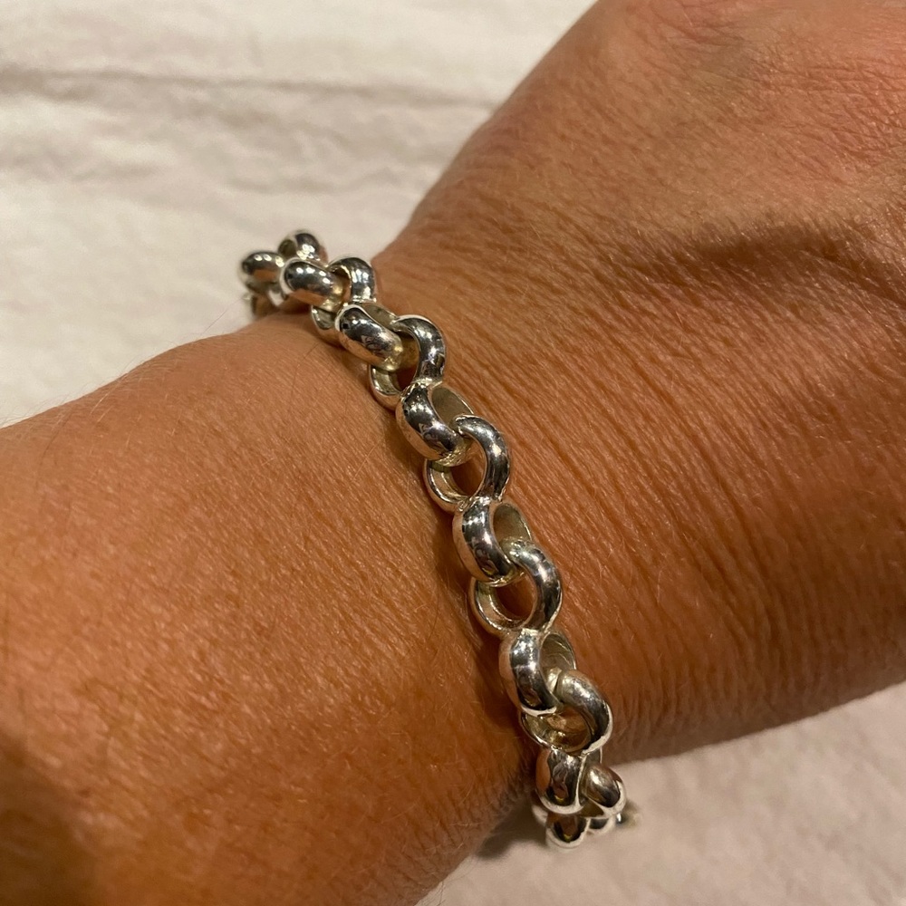 .925 Mexican solid silver chain bracelet
